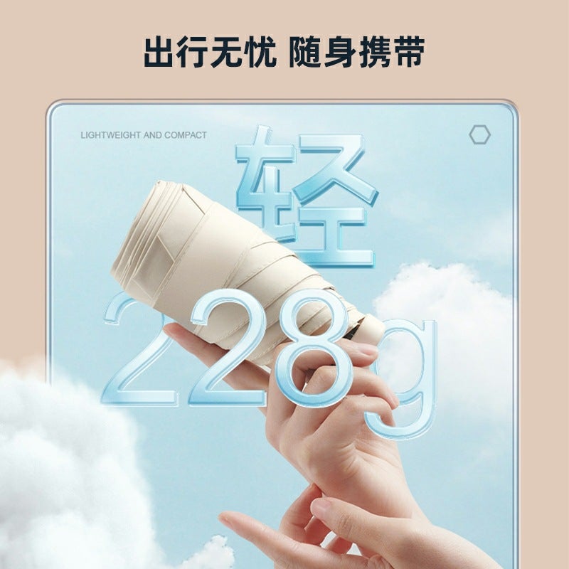 Sun Protection Umbrella Uv Protection Sunshade Dual-Use Capsule Mini Flat 40% Off For Women Rain Or Shine - Image 3